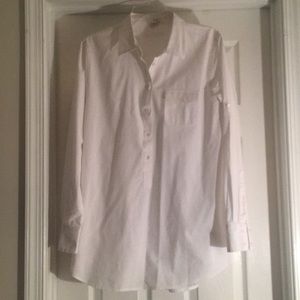 JCrew white tunic shirt